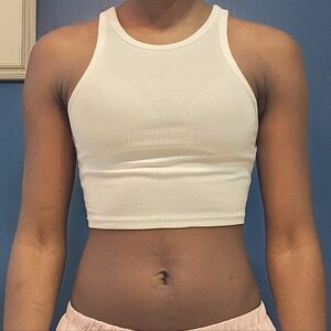 Zara Cropped Ribbed Tank Top